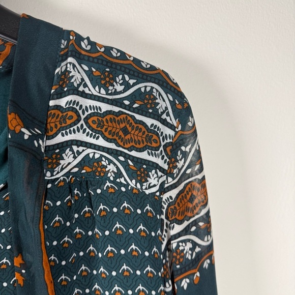 Love Riche Bohemian Teal Mesh Dress Size Large - Picture 2 of 11